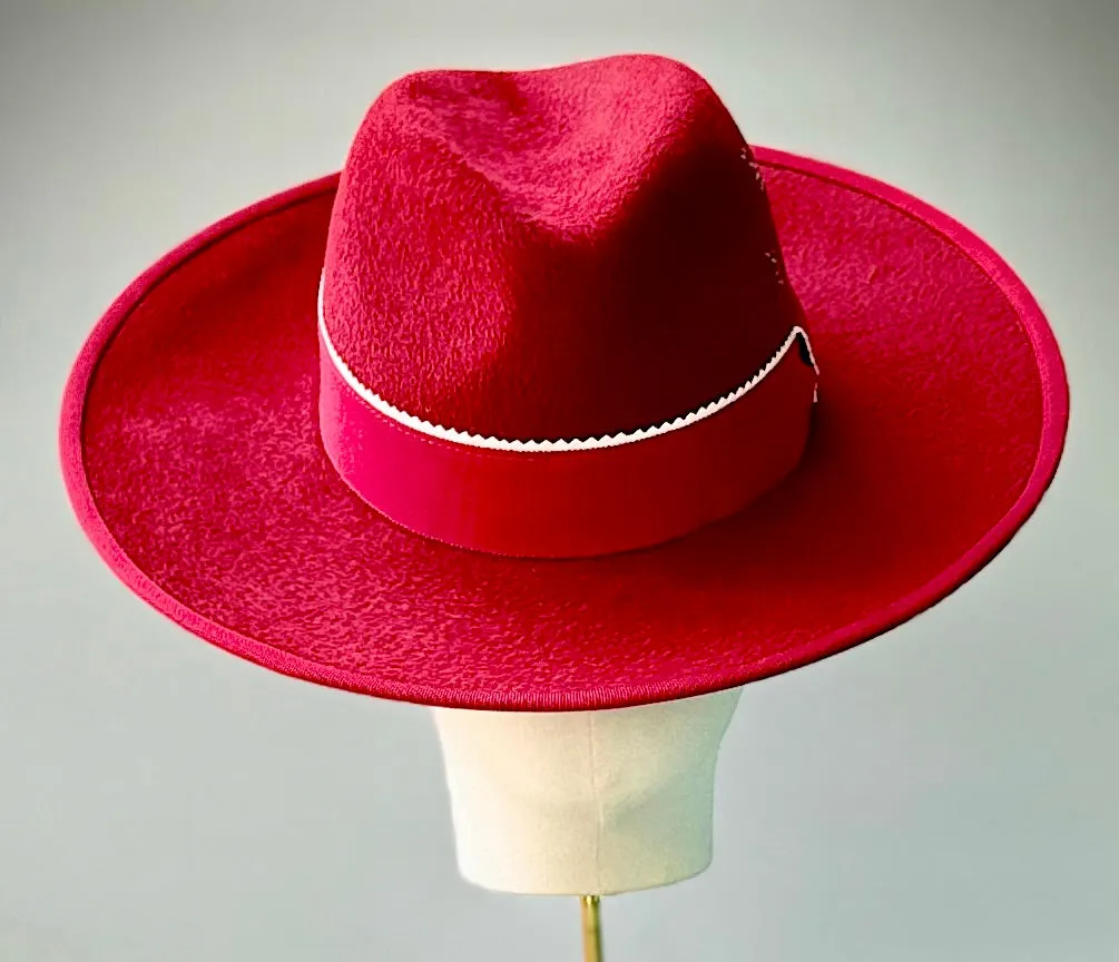 The Mimi Fedora in Cardinal Red