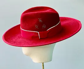 The Mimi Fedora in Cardinal Red