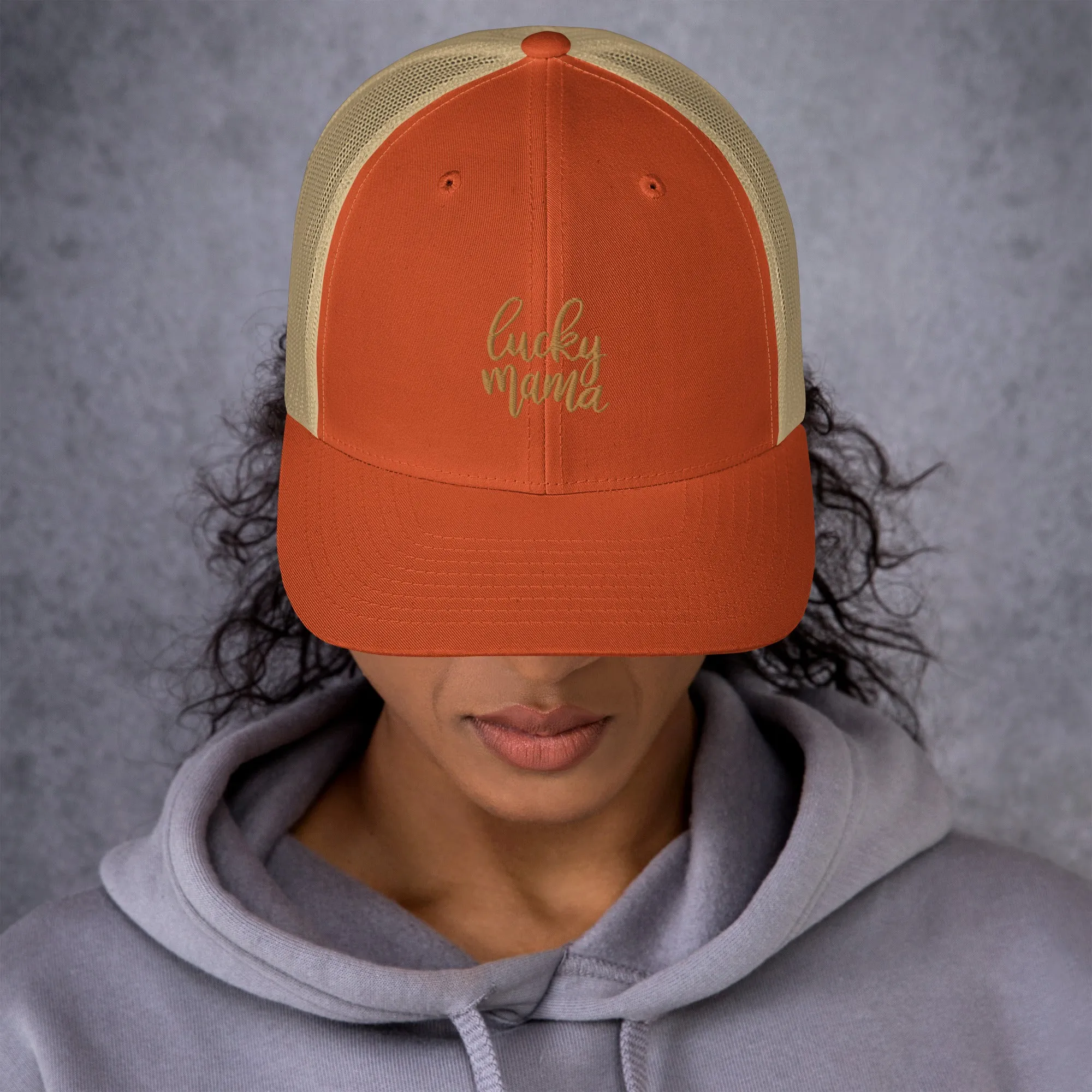 Trucker Cap, Lucky Momma, Embroidered, lioness-love