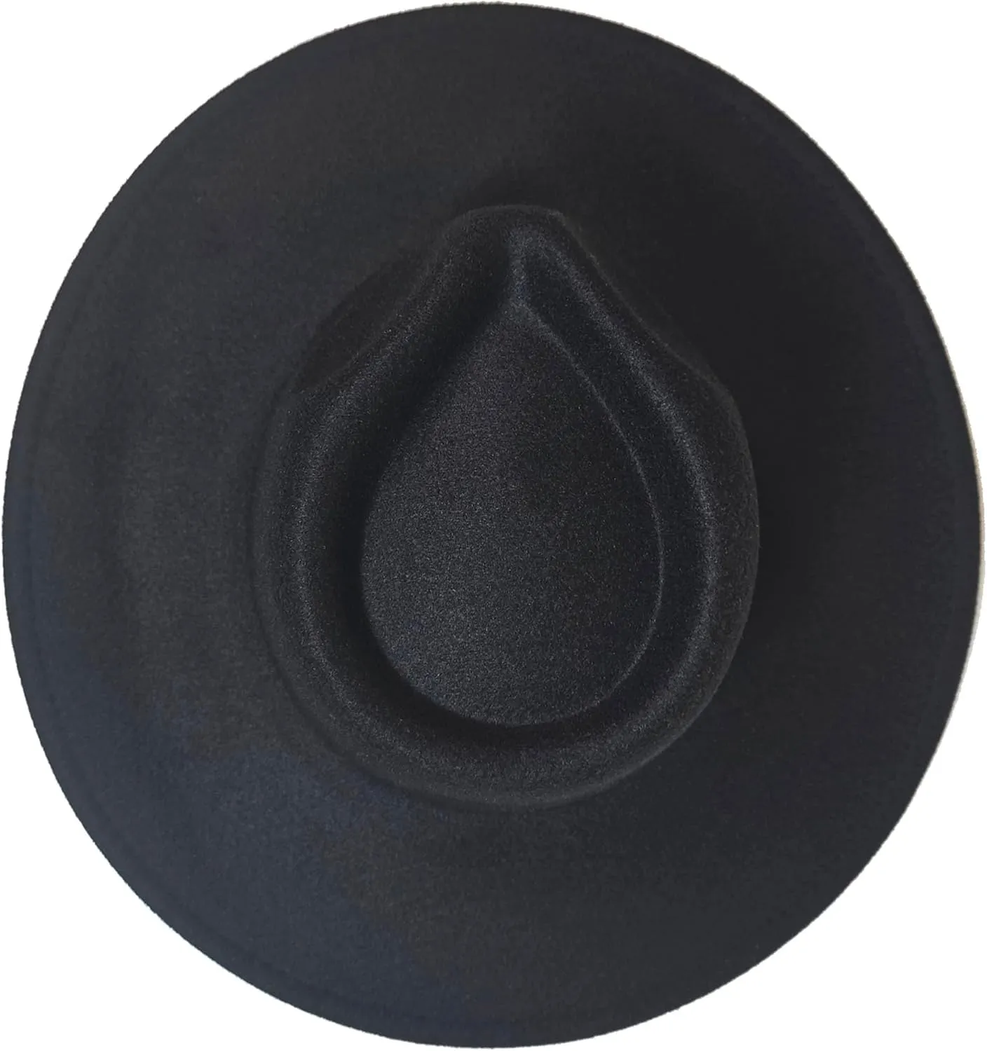 Wide Brim Vegan Felt Rancher Hat - Women, Men, and Kids Fedora Style with Adjustable Inner Drawstring