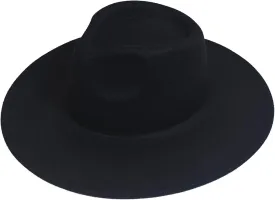 Wide Brim Vegan Felt Rancher Hat - Women, Men, and Kids Fedora Style with Adjustable Inner Drawstring