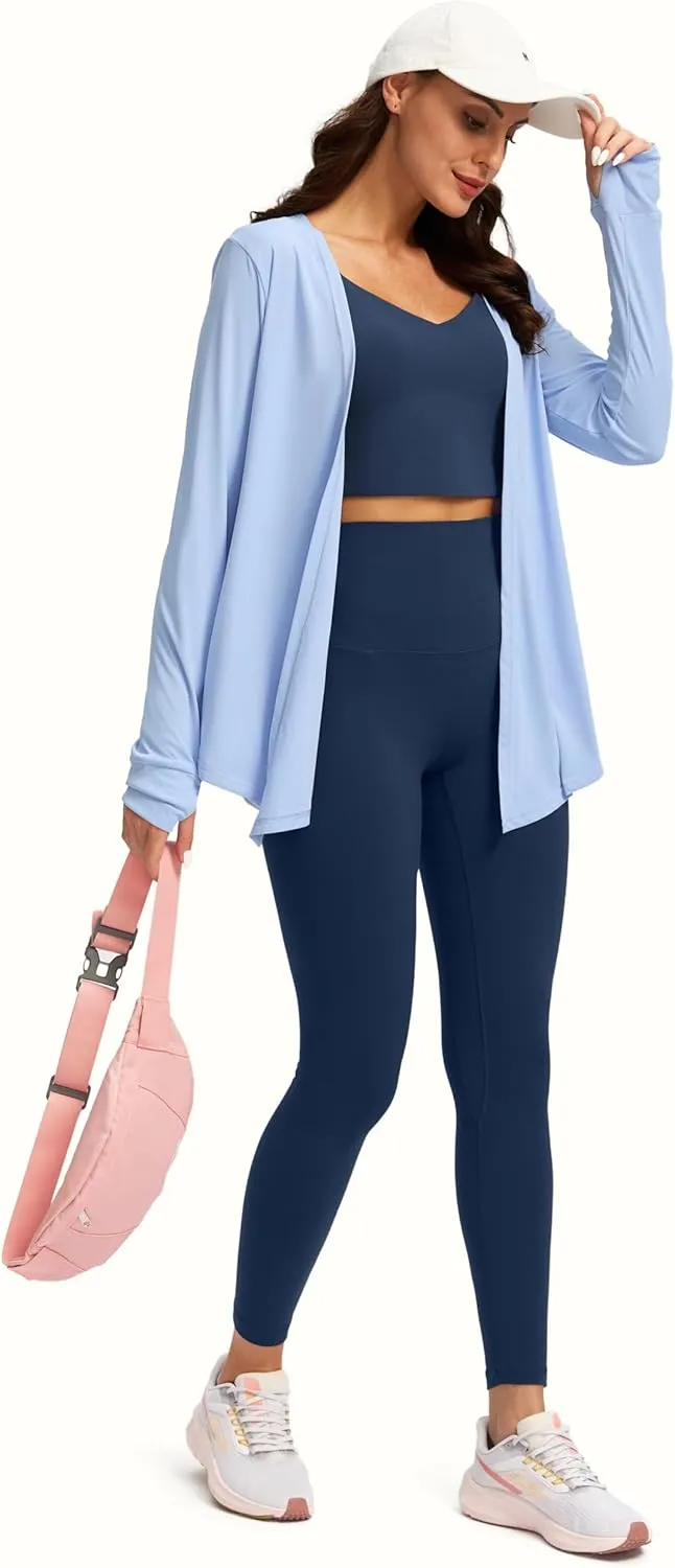 Women's UPF 50  Sun Shirt Long Sleeve UV Sun Protection Shirts Lightweight Cardigan for Women with Pockets SPF Swim Cover Up