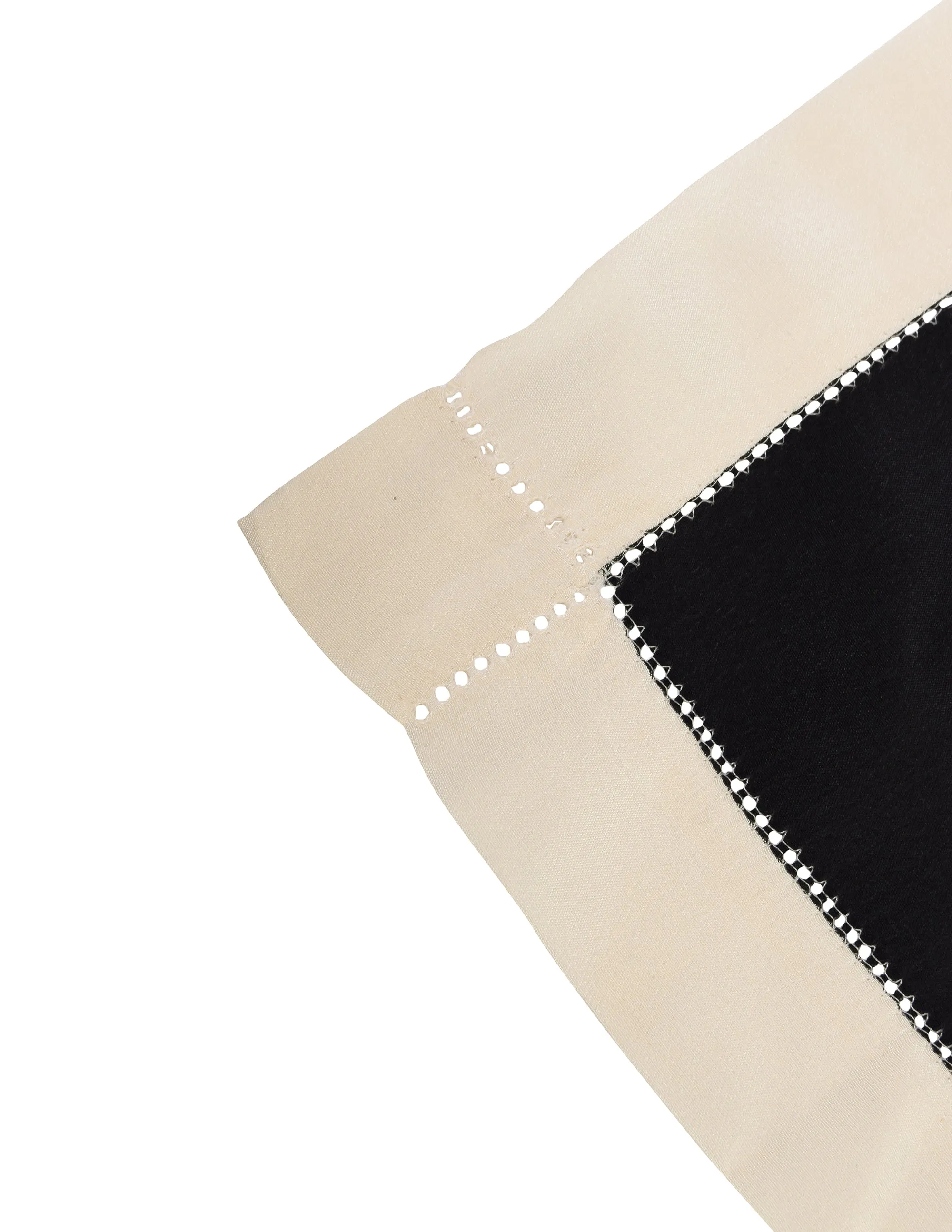 Yves Saint Laurent Vintage YSL Black and White Silk Pocket Square Scarf