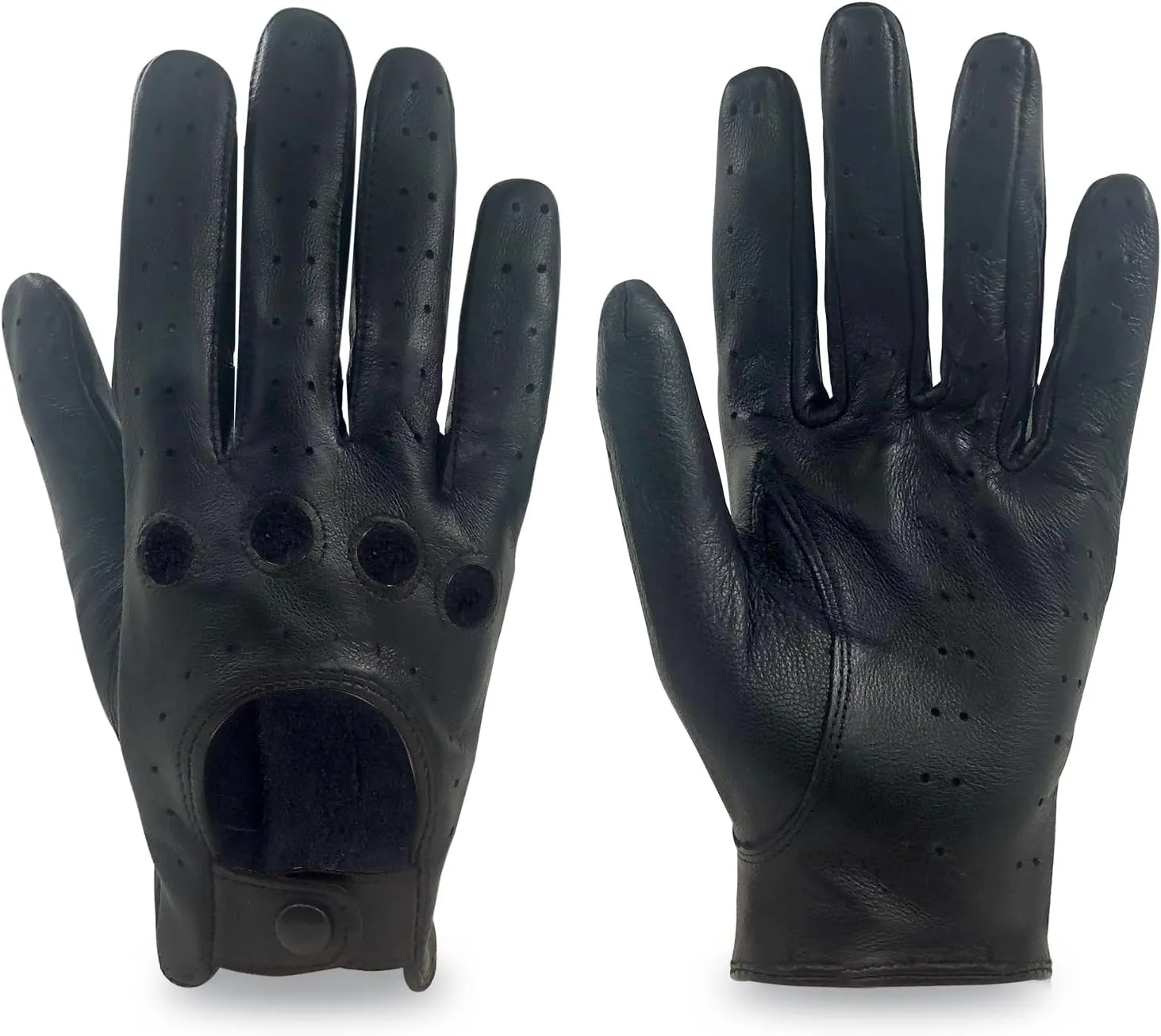 ZLUXURQ Womens Vintage TouchScreen Leather Driving Gloves Unlined -Soft And Thin Quality Italian Lambskin